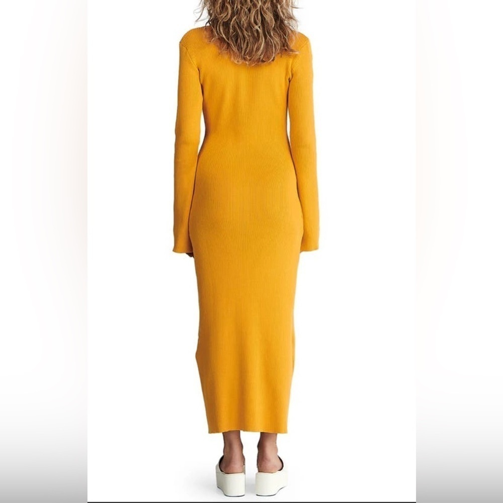 Charlie Holiday Mahalia Knit Dress Golden Size Small NWT - Picture 5 of 5